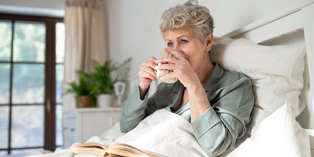 senior focusing on sleep quality