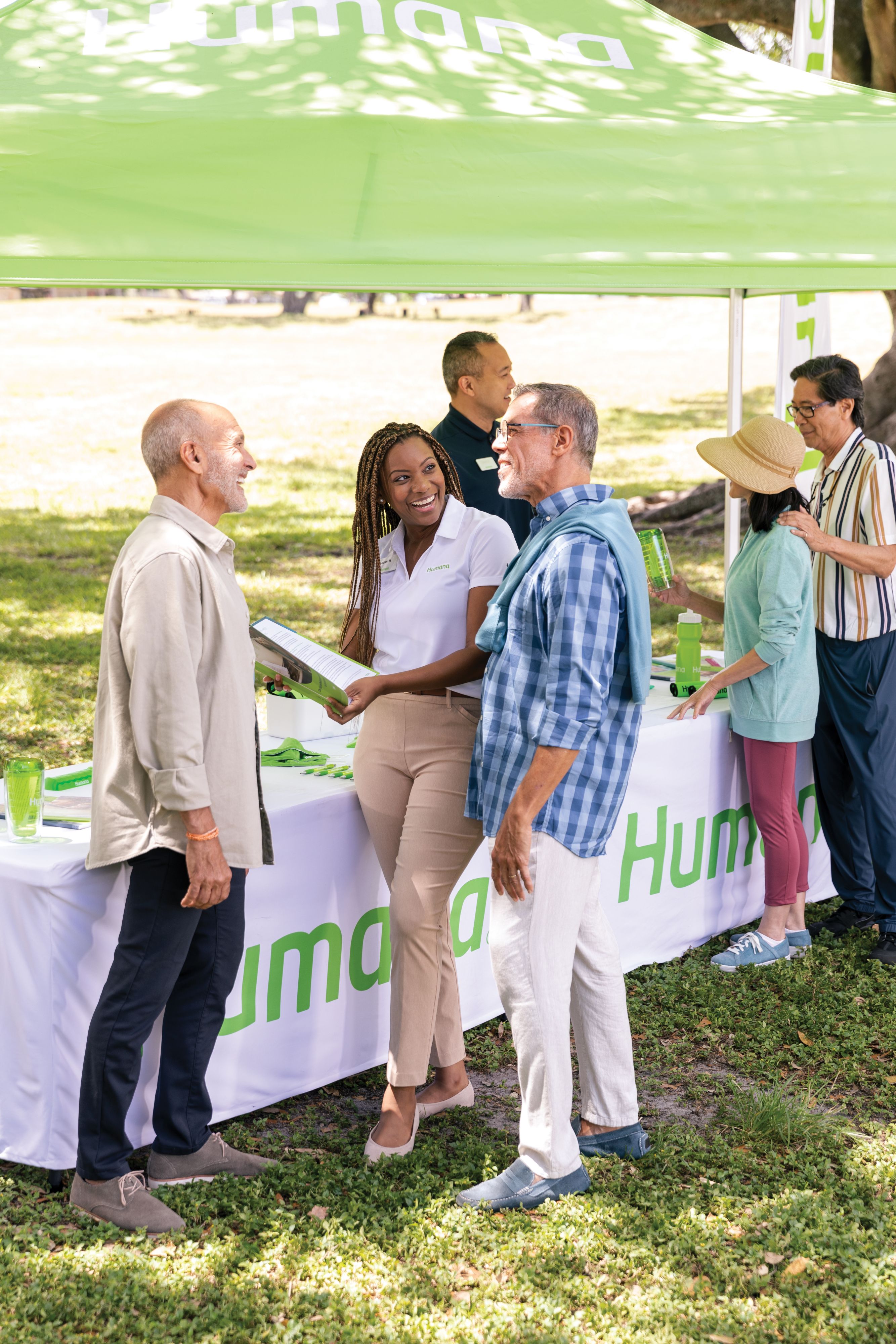 Humana employees at outdoor event