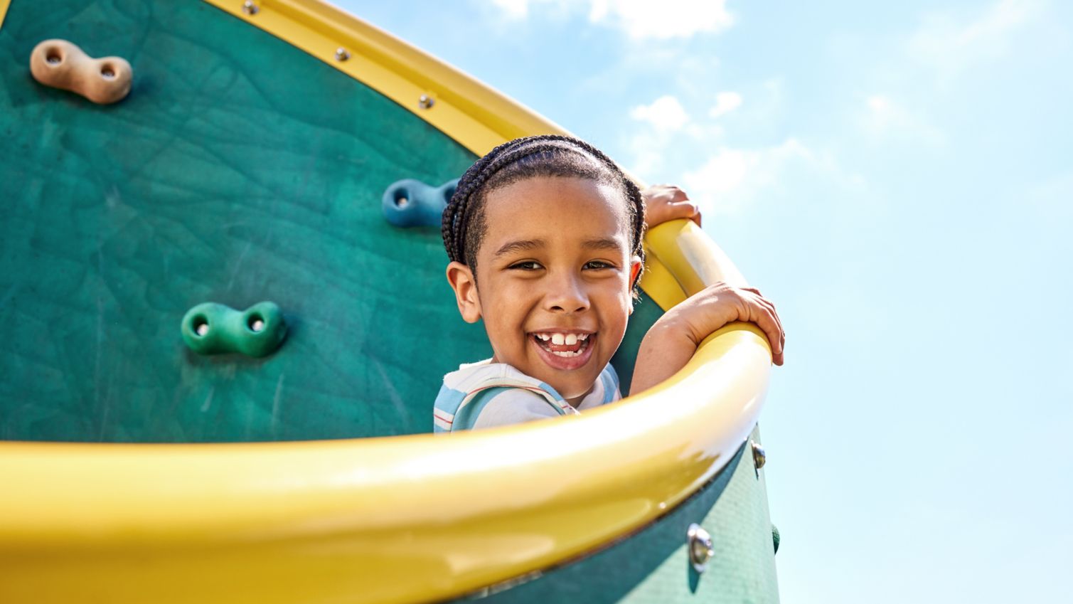 Child playing on playground