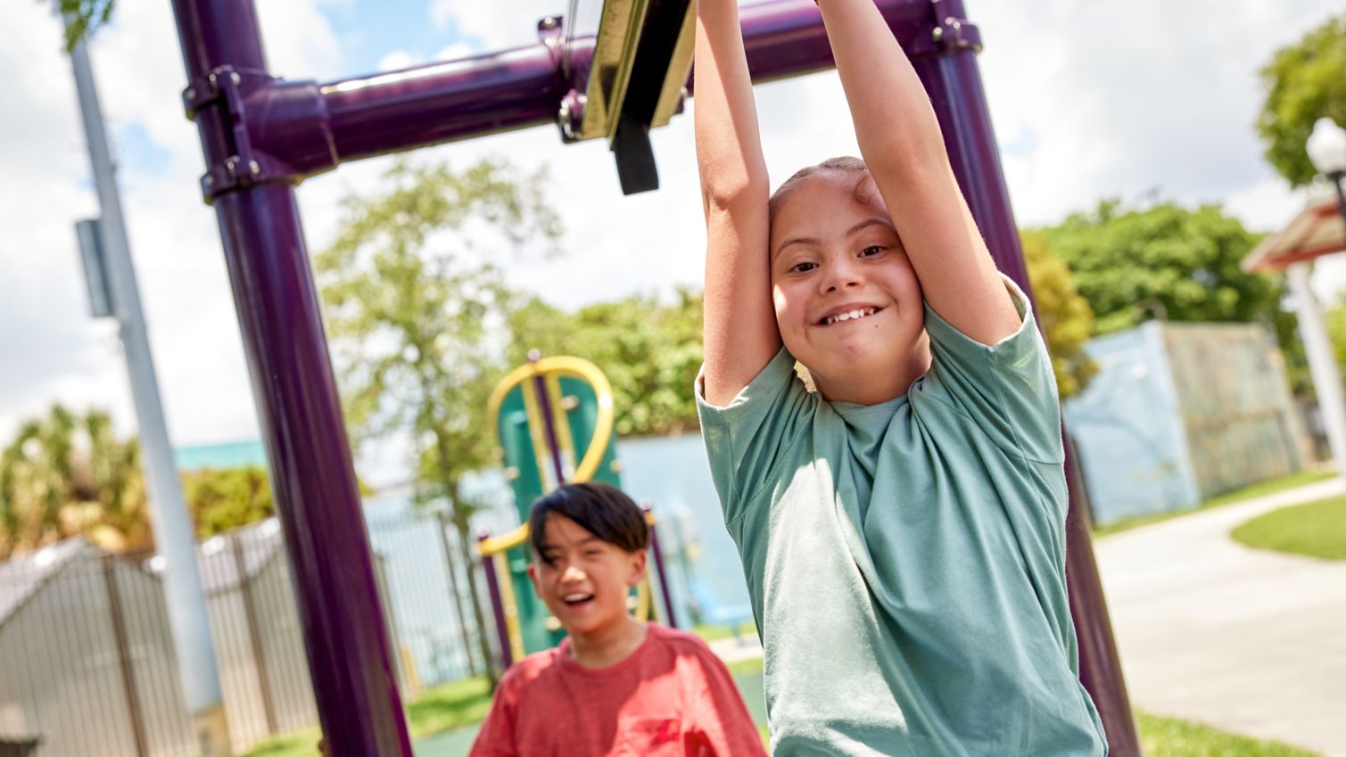 Children playing on playground