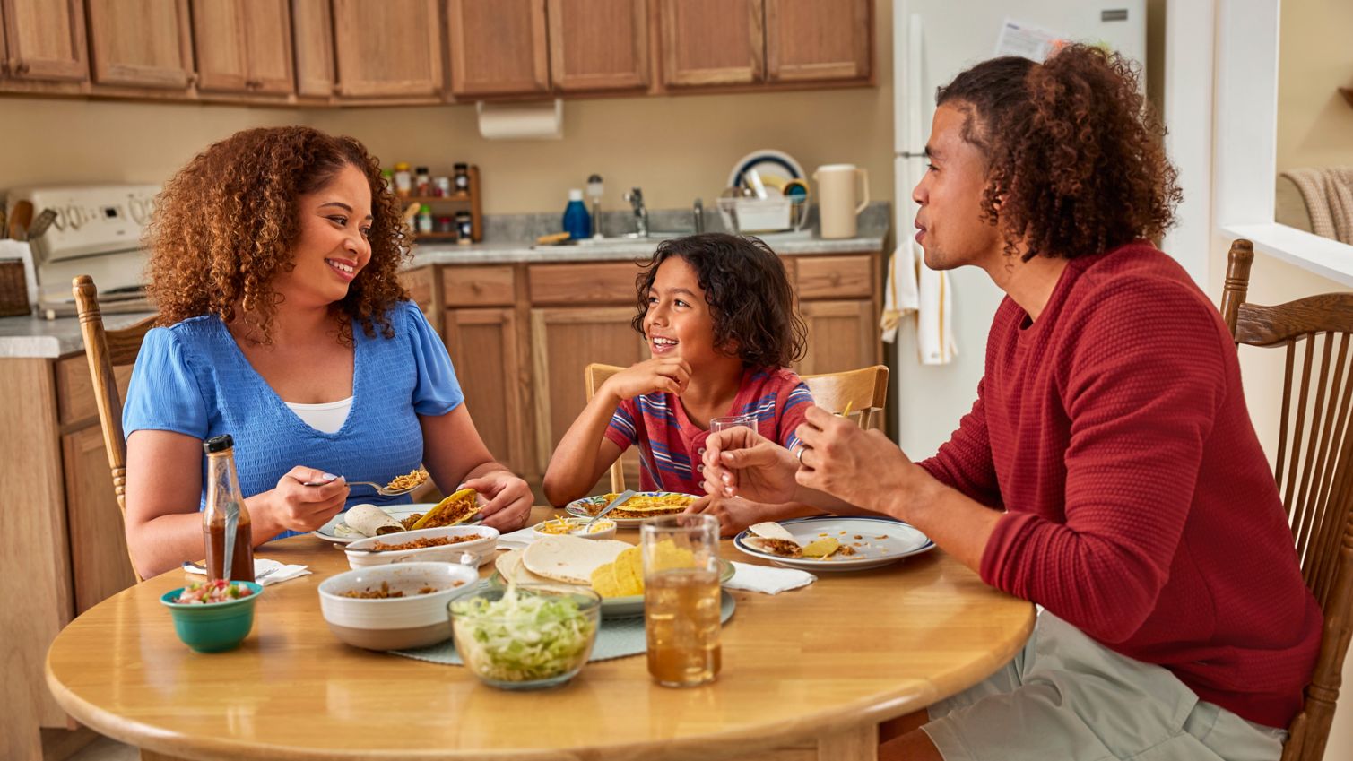 Family at the dinner table