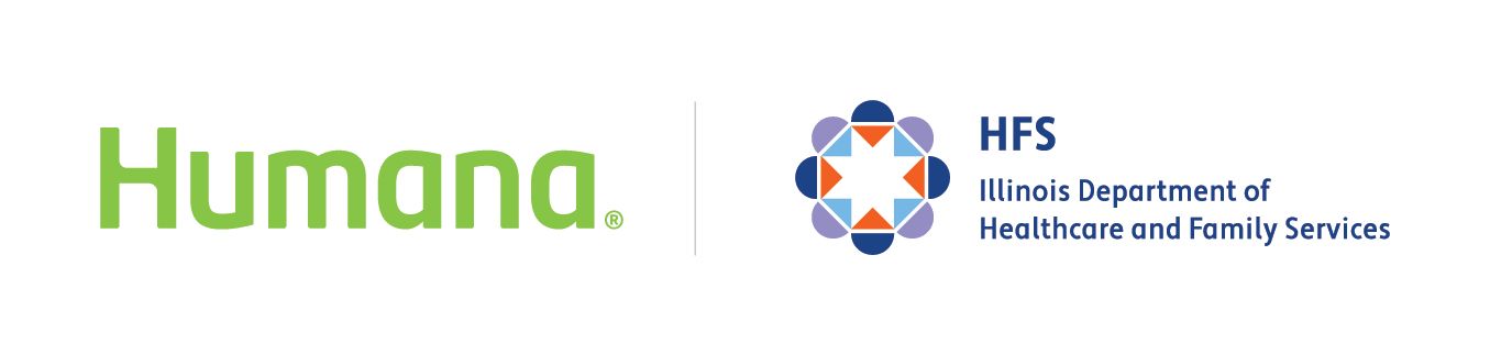 Humana and Illinois Department of Healthcare and Family Services logos