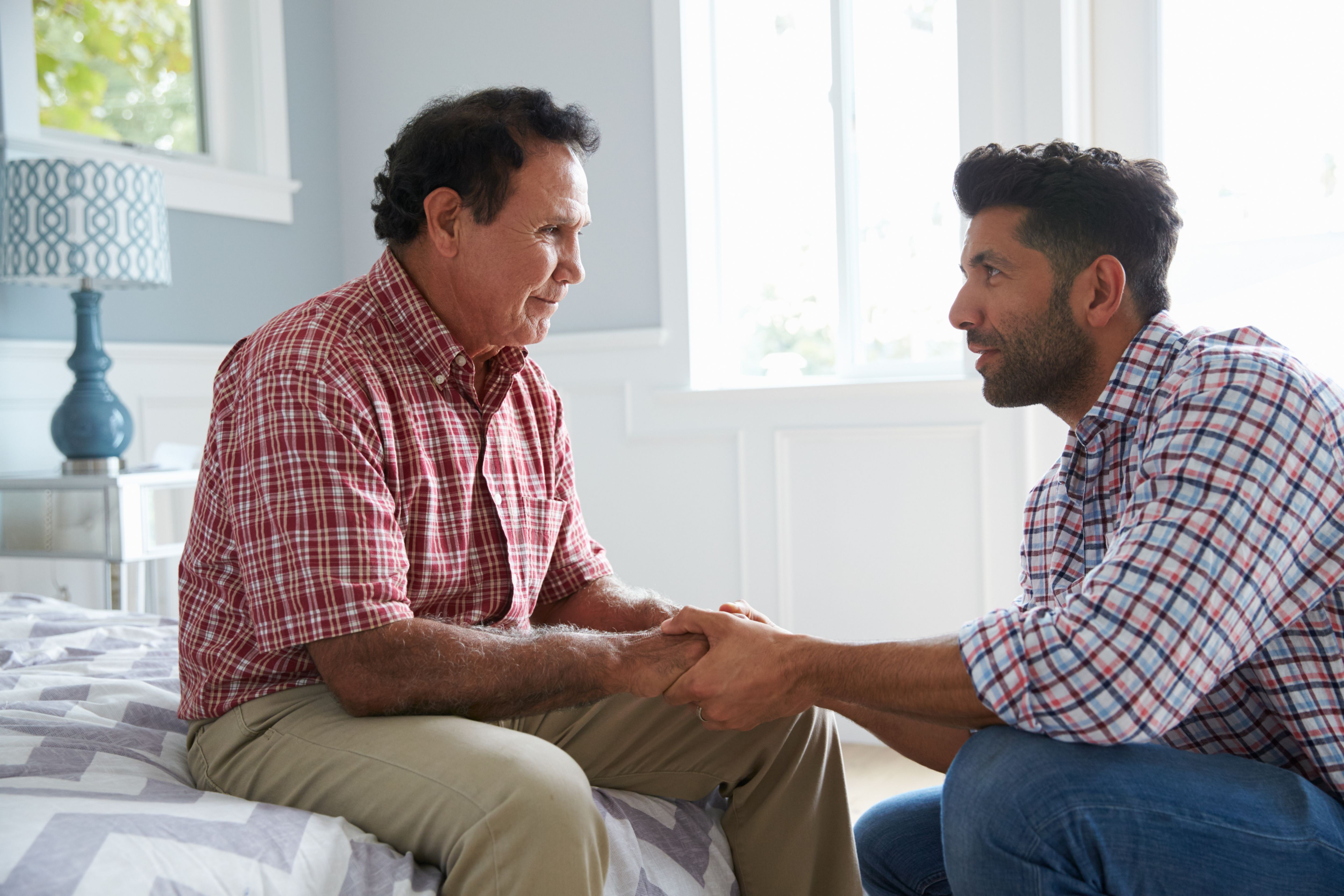 Veteran talking to doctor