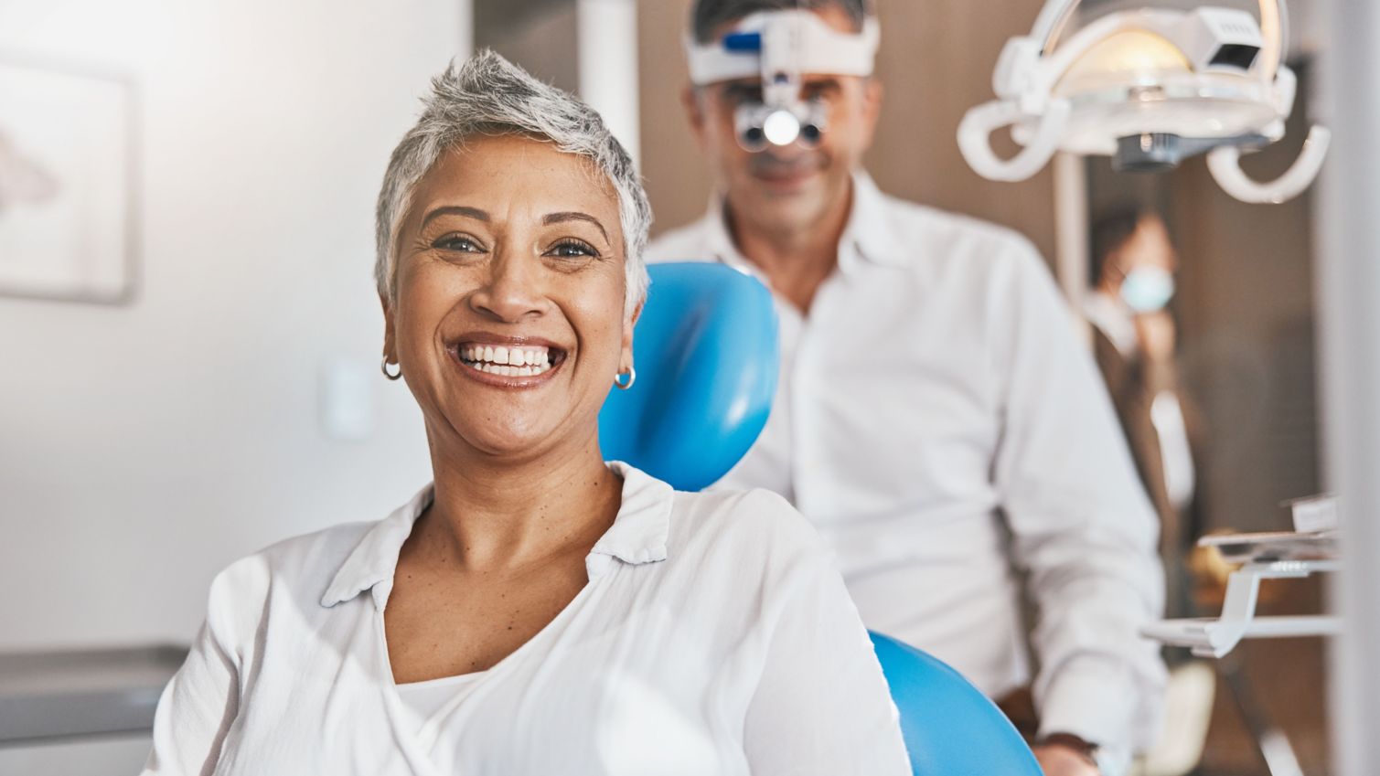 Dental patient smiling