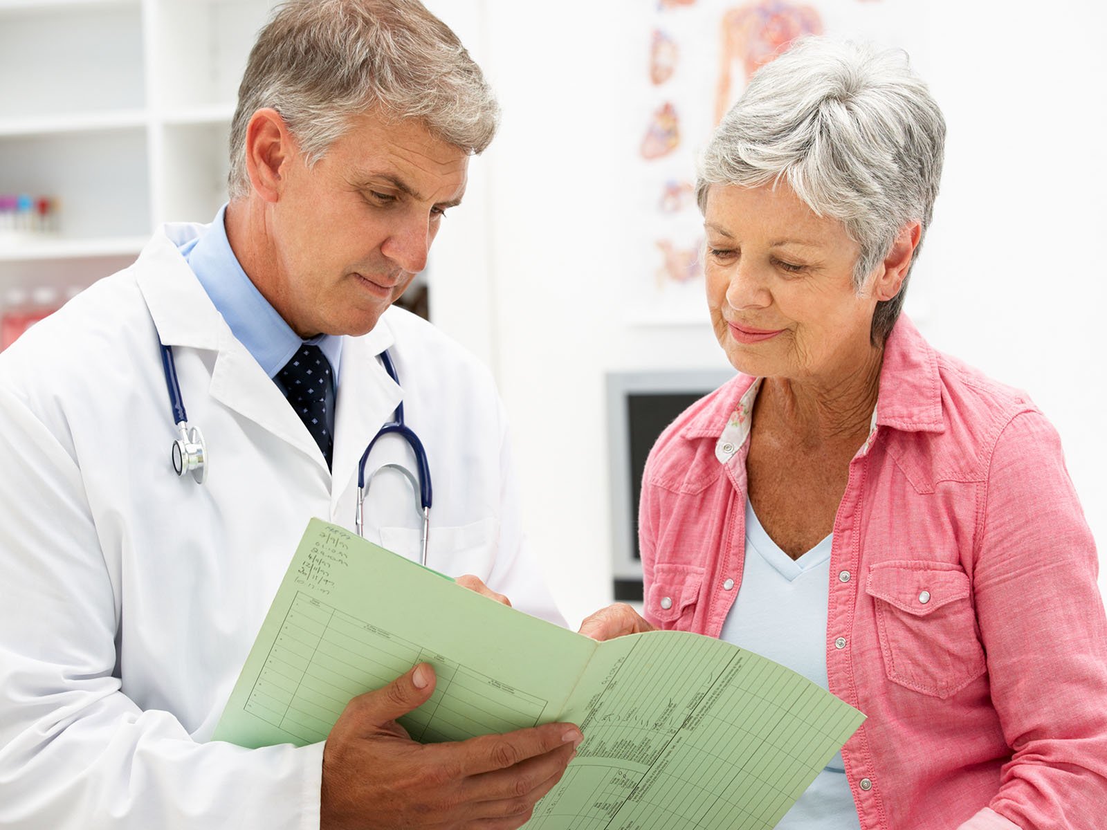 Women talking with doctor