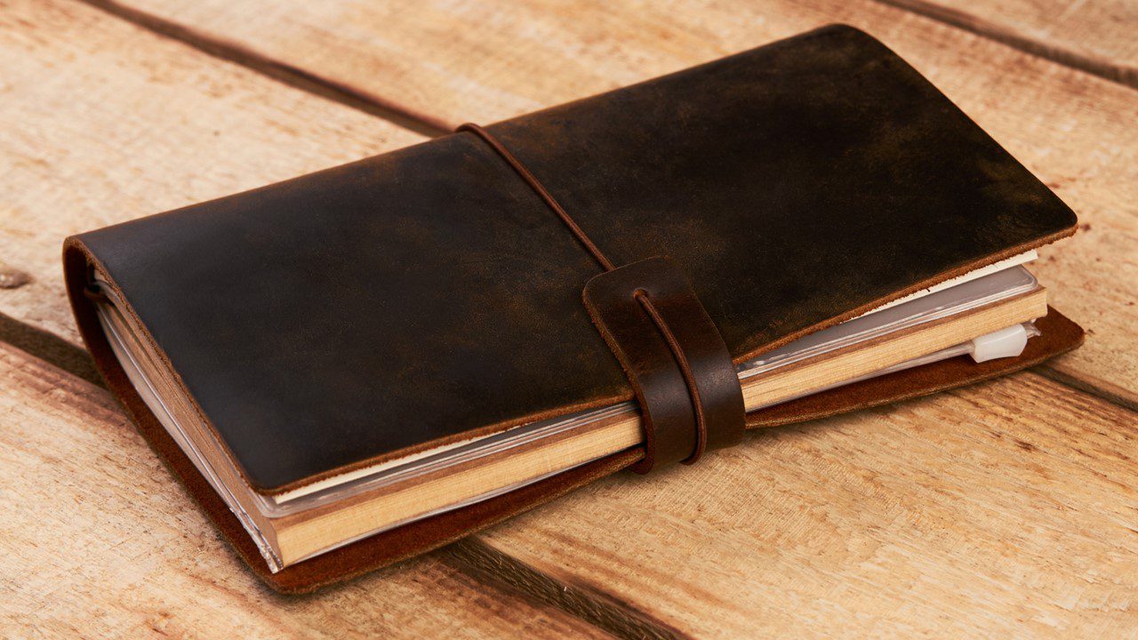 Leather notebook