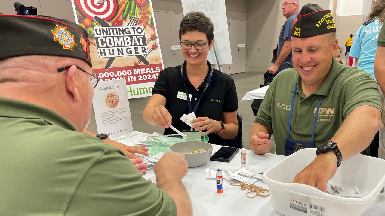 Humana and Veterans of Foreign Wars seed sorting event