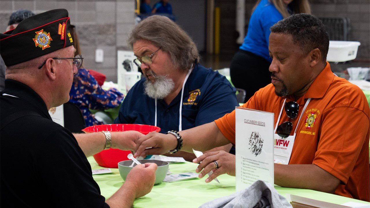 Uniting to Combat Hunger Seeding Sorting at VFW Convention