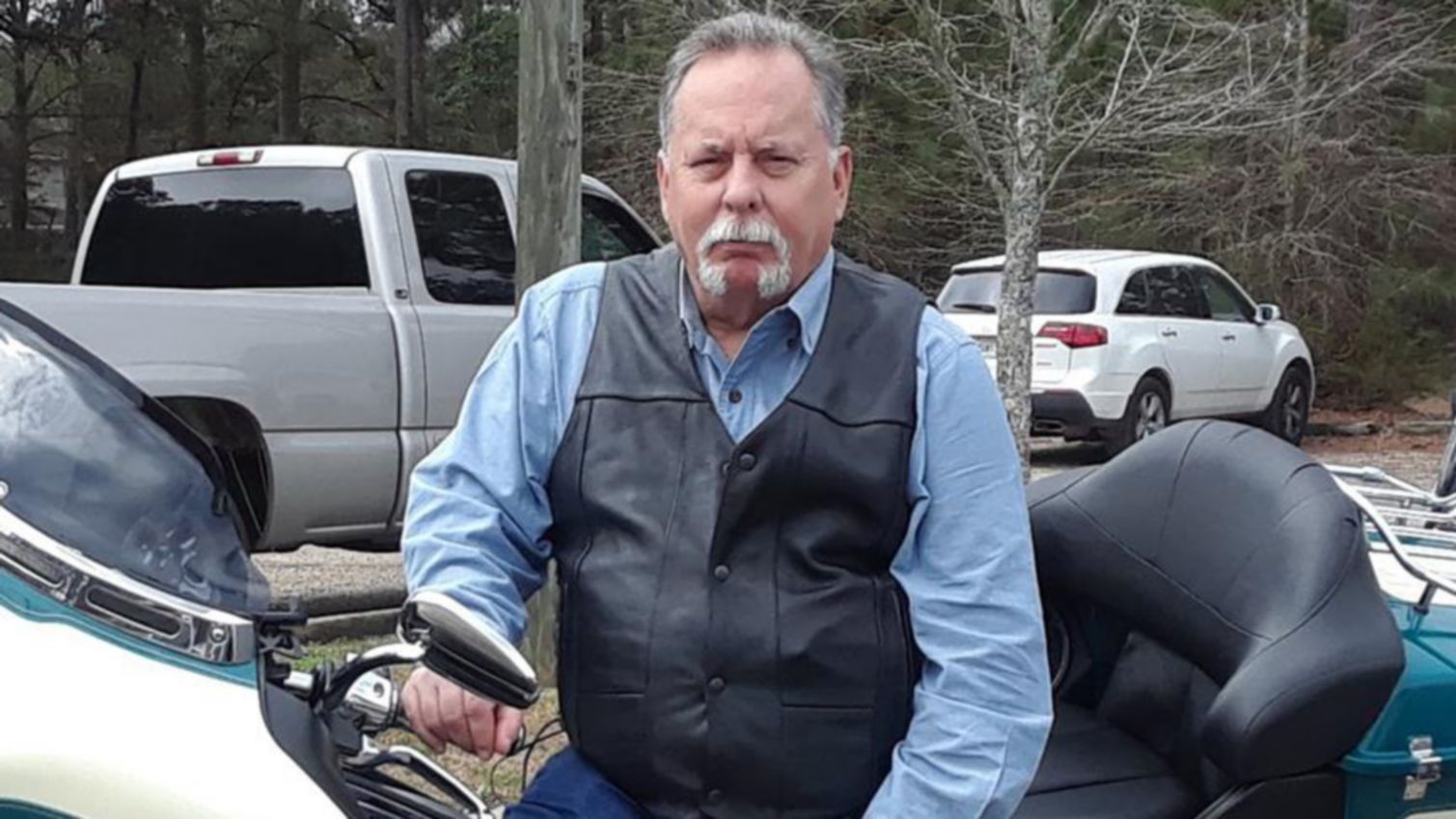Leo Kovel on his motorcycle