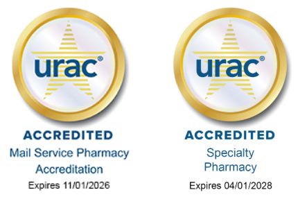 URAC accreditation seals for Mail service pharmacy and Specialty pharmacy