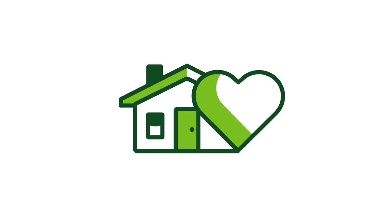 Humana house with heart